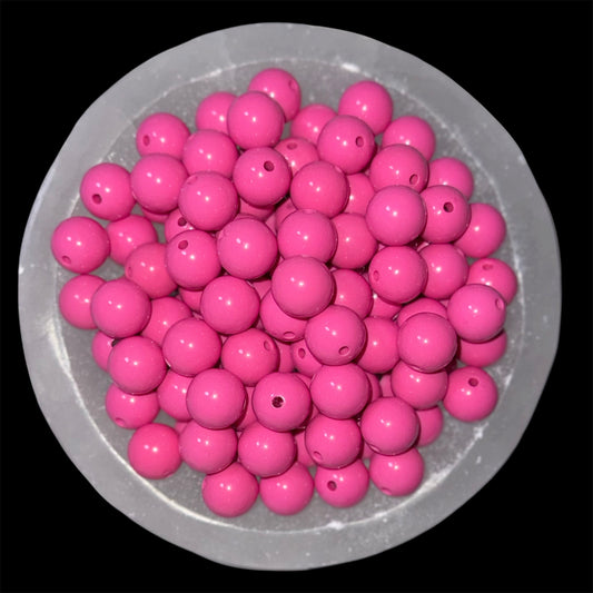 Pink Bubblegum 16mm Acrylic Bead