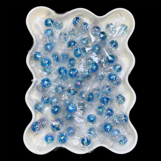 Blue Rhinestone Bling 16mm Bead