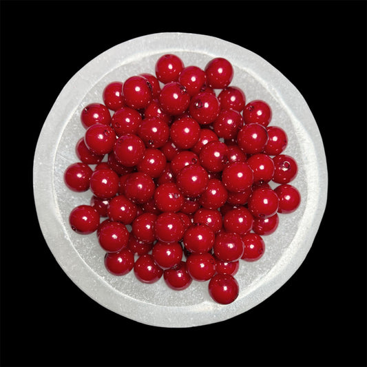"Cranberry" Pearl Acrylic 16mm Bead