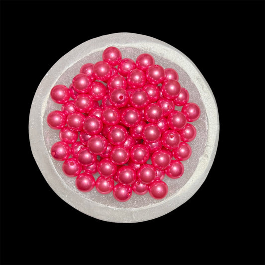 "Ultra Pink" Pearl Acrylic 16mm Bead
