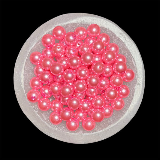 "Pink" Pearl Acrylic 16mm Bead