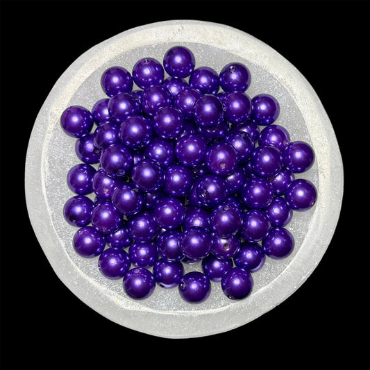 "Purple" Pearl Acrylic 16mm Bead