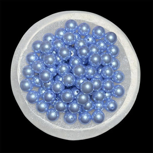 "Sky Blue" Pearl Acrylic 16mm Bead