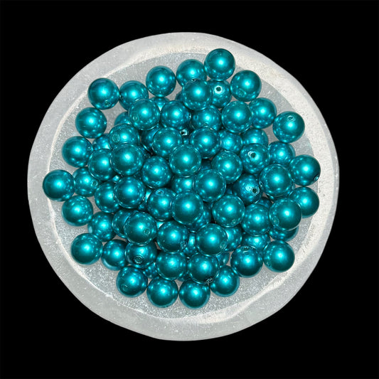 "Aqua" Pearl Acrylic 16mm Bead