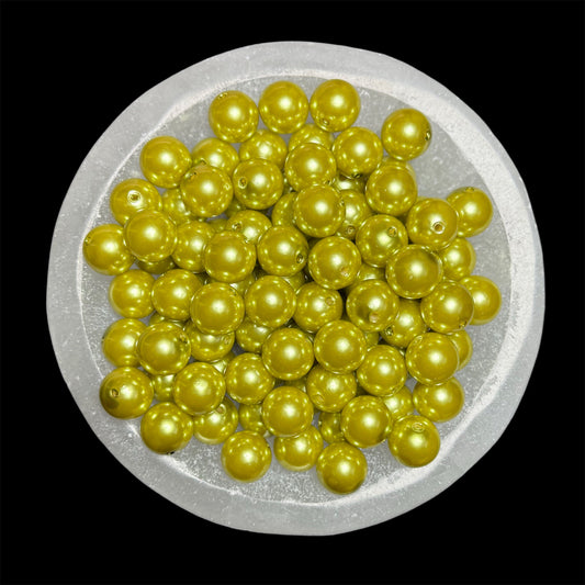 "Pea" Pearl Acrylic 16mm Bead