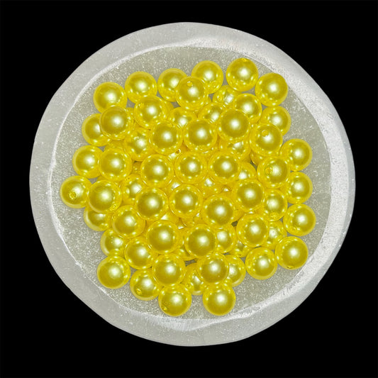 "Yellow" Pearl Acrylic 16mm Bead