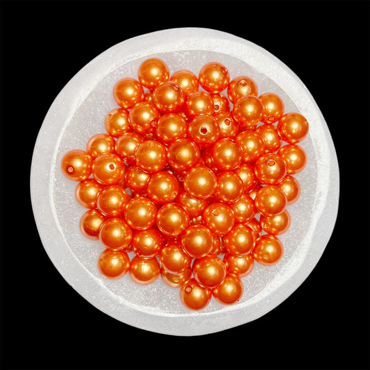 "Orange" Pearl Acrylic 16mm Bead