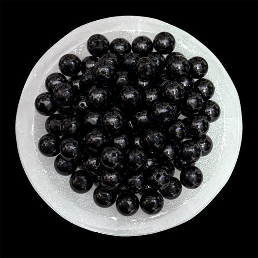 "Black" Pearl Acrylic 16mm Bead