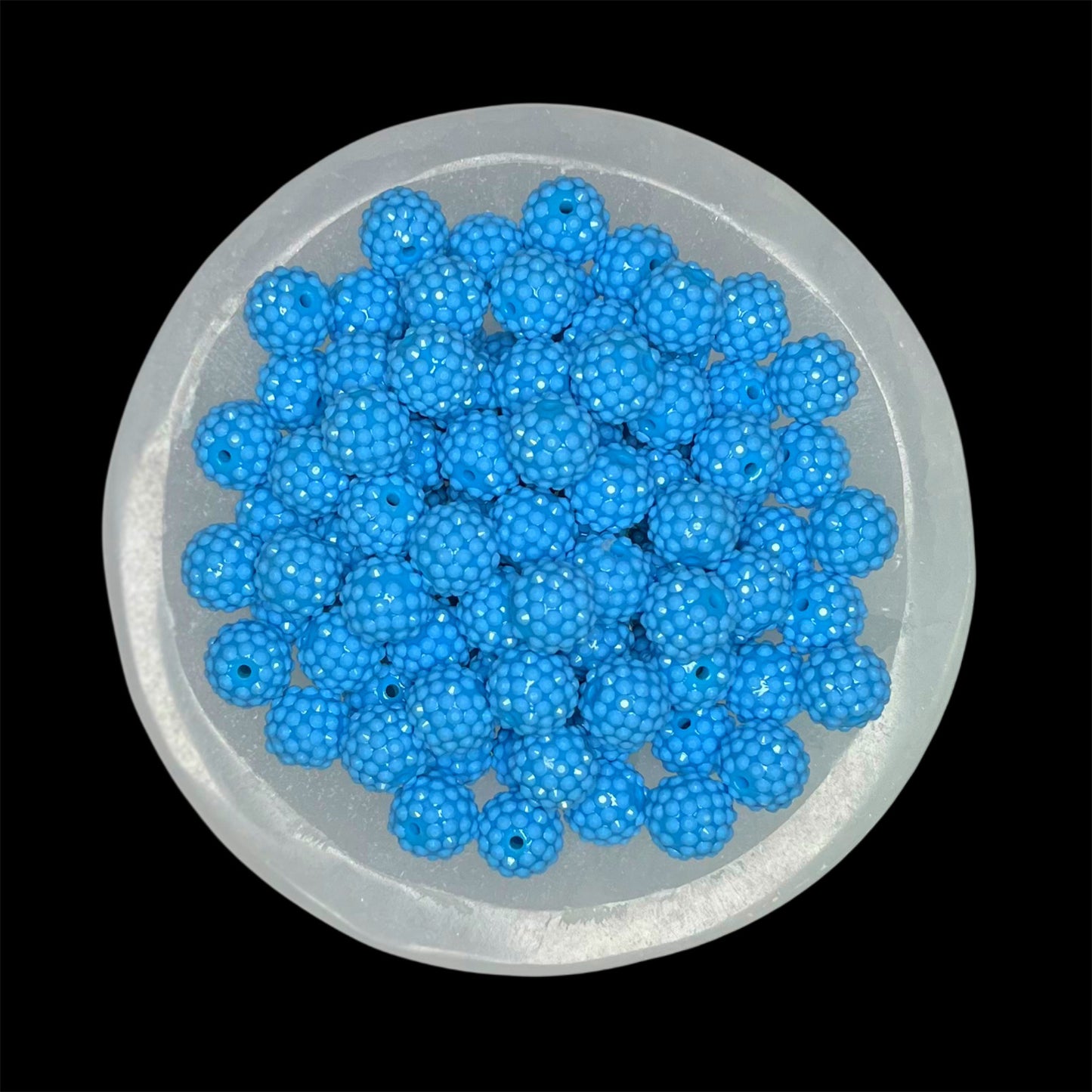 "Jelly Sky Blue" Rhinestone Acrylic Bead (1 Count)