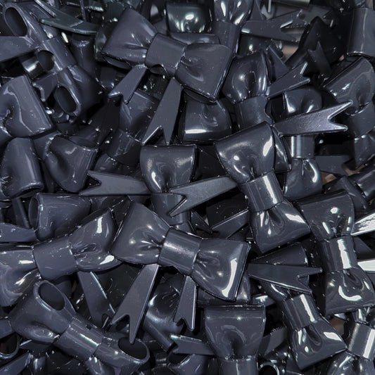 Shiny Milk-Black - 3D Bow Topper Bead