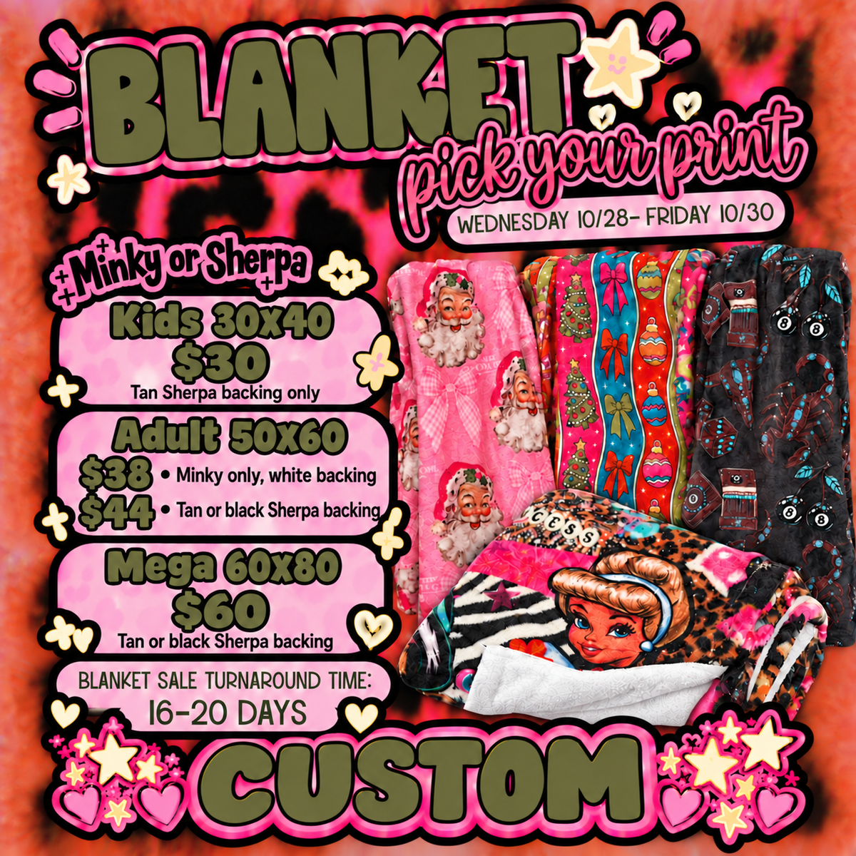 CUSTOM BLANKET (preorder) closes 10/30