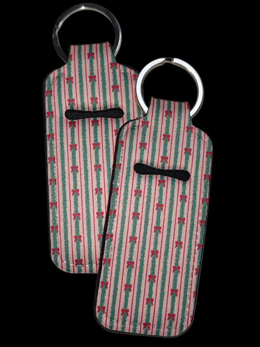 Christmas Tinsel - Chapstick Keychain Holder